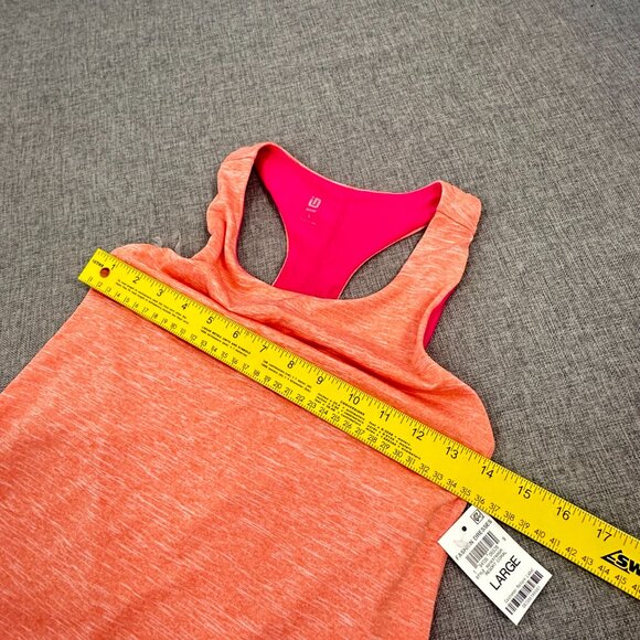 NEW! Kids Ideology Sport Romper Dress Large Orange Hot Pink Round Neck Racerback - Picture 9 of 11